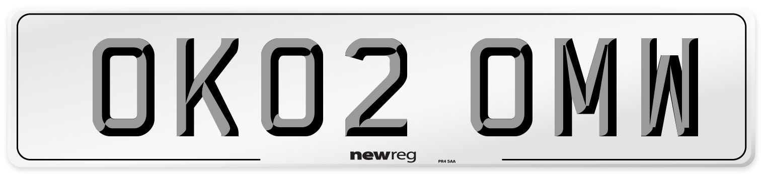 OK02 OMW Number Plate from New Reg
